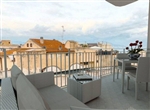 Progetto di arredamento 3D terrazza arredata con gli arredi in midollino corda Varaschin.